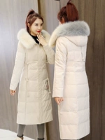 Длинная куртка, зимний пуховик с пухом, китайский стиль, с вышивкой, средней длины, большой размер, 2020 года, увеличенная толщина