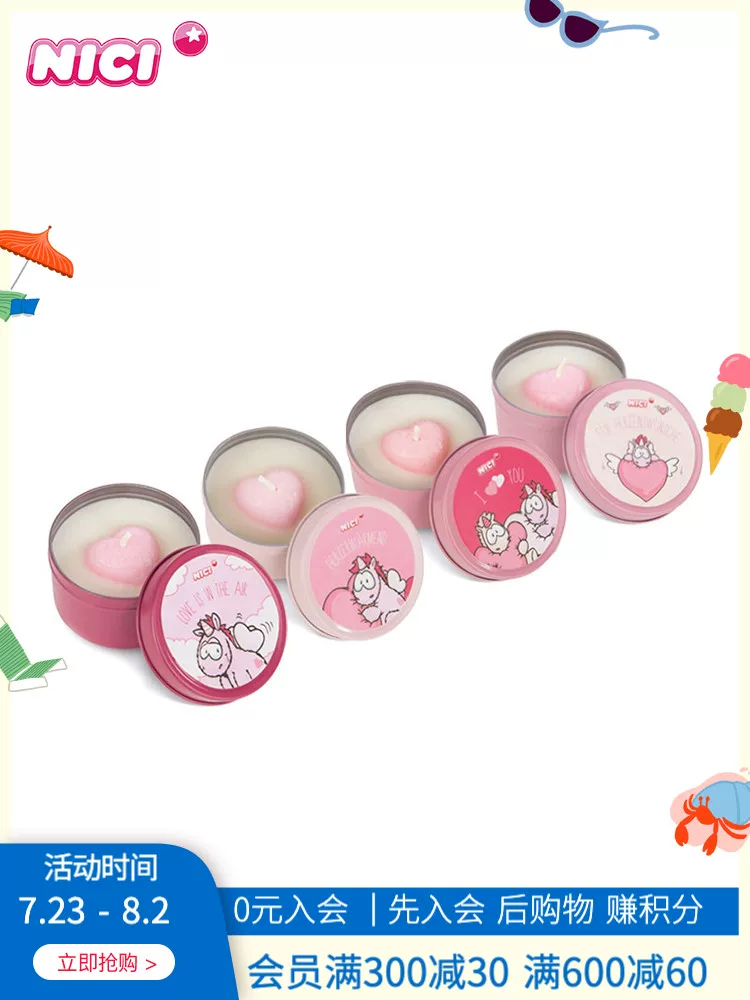 Nici, candle heart shaped, oil, aromatherapy, perfumed gift box, Germany