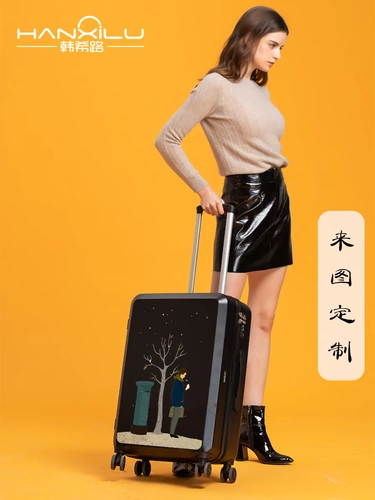 韩希路 Ретро брендовый милый чемодан, делается под заказ, популярно в интернете, в британском стиле