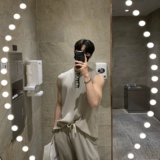 Черная майка, футболка без рукавов для спортзала, летний жилет для тренировок, в американском стиле