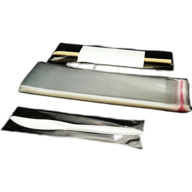 Одноразовые ложка вилка Сумка обертывание упаковывать в пакет прозрачный пластиковый сумка