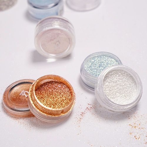 Золотая тени для век, осветляющий хайлайтер, блестки для ногтей, жемчужная пудра