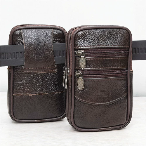 Штаны, ремень, бумажник для пожилых людей, барсетка, мобильный телефон, поясная сумка, сумка через плечо, из натуральной кожи