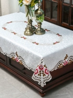 Ткань, журнальный столик, прямоугольный современный и минималистичный пылезащитный настольный коврик, с вышивкой