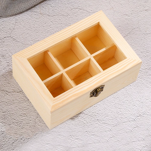 Прозрачная стеклянная настольная деревянная коробка, коробка для хранения, набор, подарочная коробка, коробочка для хранения