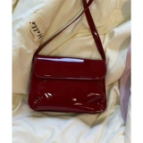 Красная квадратная модная универсальная сумка на одно плечо