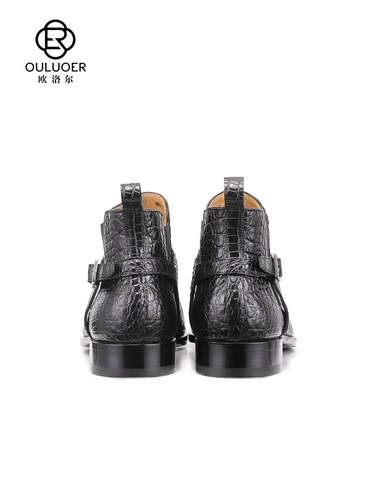 欧洛尔 Martens, импортные ботинки, модные короткие сапоги, из натуральной кожи