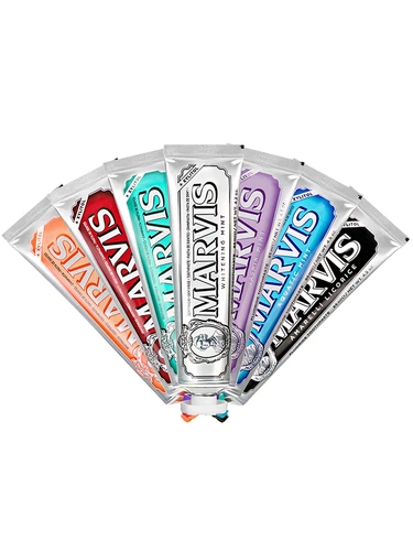 [4 ветви] Итальянский Марвис Марс Минт красотка Белая зубная паста окрашенна и свежа