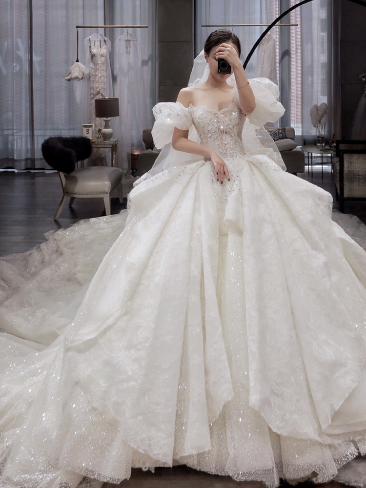 Wedding dress for pregnant, 2023 collection, high-quality style, open shoulders, V-neckline, plus size, 2022 Wedding dress for pregnant, 2023 collection, high-quality style, open shoulders, V-neckline, plus size, 2022