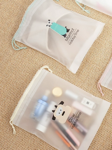 Прозрачное полотенце для путешествий, игрушка, сумка для хранения для детского сада, детская корзина для белья, водонепроницаемая сумка, на шнурках