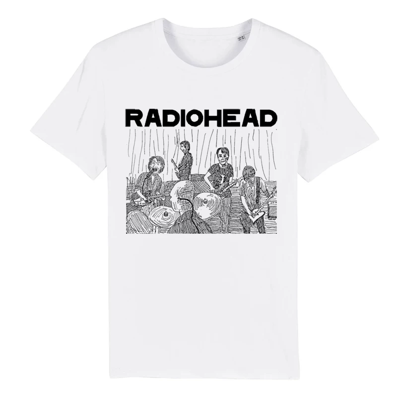 Radiohead жесткая британская рок-музыка американская ретро винтажный мужской свободный футболка с korte sleeves