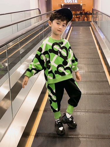 Летняя одежда для мальчиков, осенний детский комплект, коллекция 2021, в западном стиле, в корейском стиле