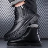 Martens, утепленные удерживающие тепло высокие туфли для кожаной обуви, сапоги, из натуральной кожи