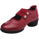 Летняя квадратная спортивная обувь, туфли для матери, для среднего возраста, из натуральной кожи, мягкая подошва