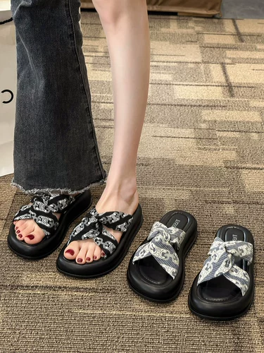 Подходит с юбкой, сандалии, обувь на платформе, летние слайдеры, 2025 года, премиум класс