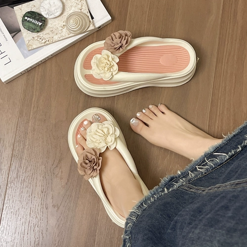 Летняя пляжная обувь на платформе, сланцы, 2025 года