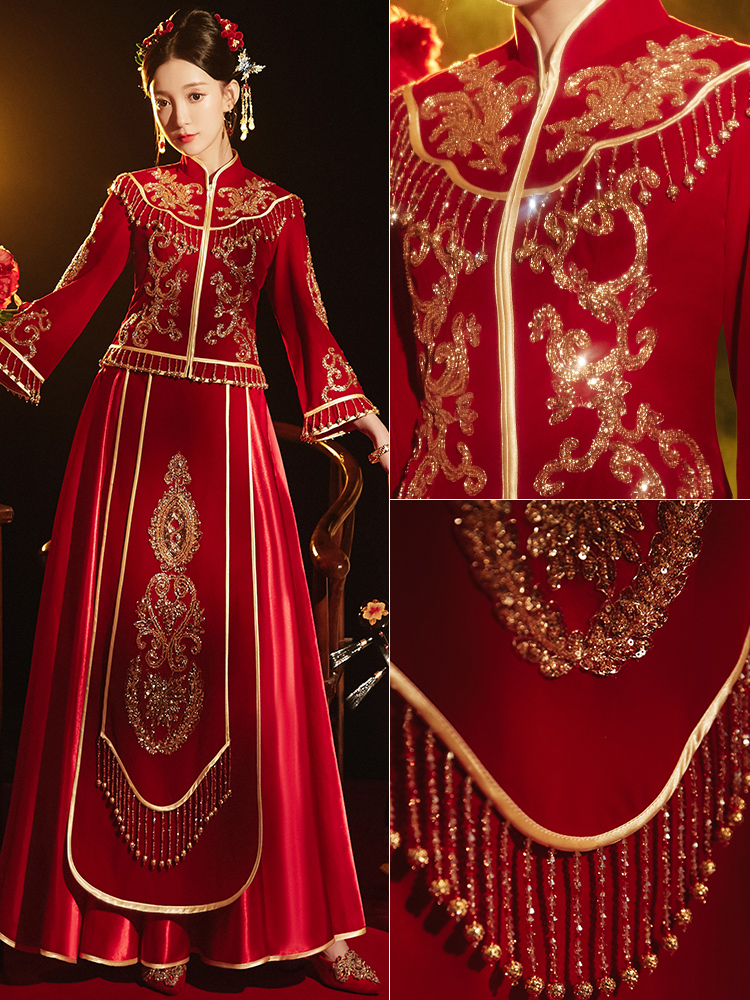 Velvet winter suhe traditional wedding dress, 2021 years, fitted