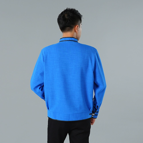 Монгольский элемент, мужская куртка, куртка, рубашка, этнический стиль, воротник-стойка, монгольская одежда ручной работы, мужская куртка, повседневная одежда