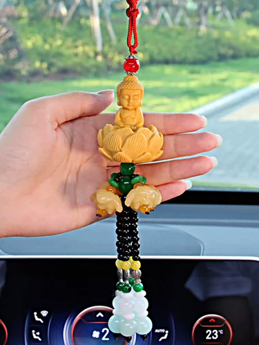 Подвеска для машины, защитный амулет подходит для мужчин и женщин, зеркало заднего вида, аксессуар
