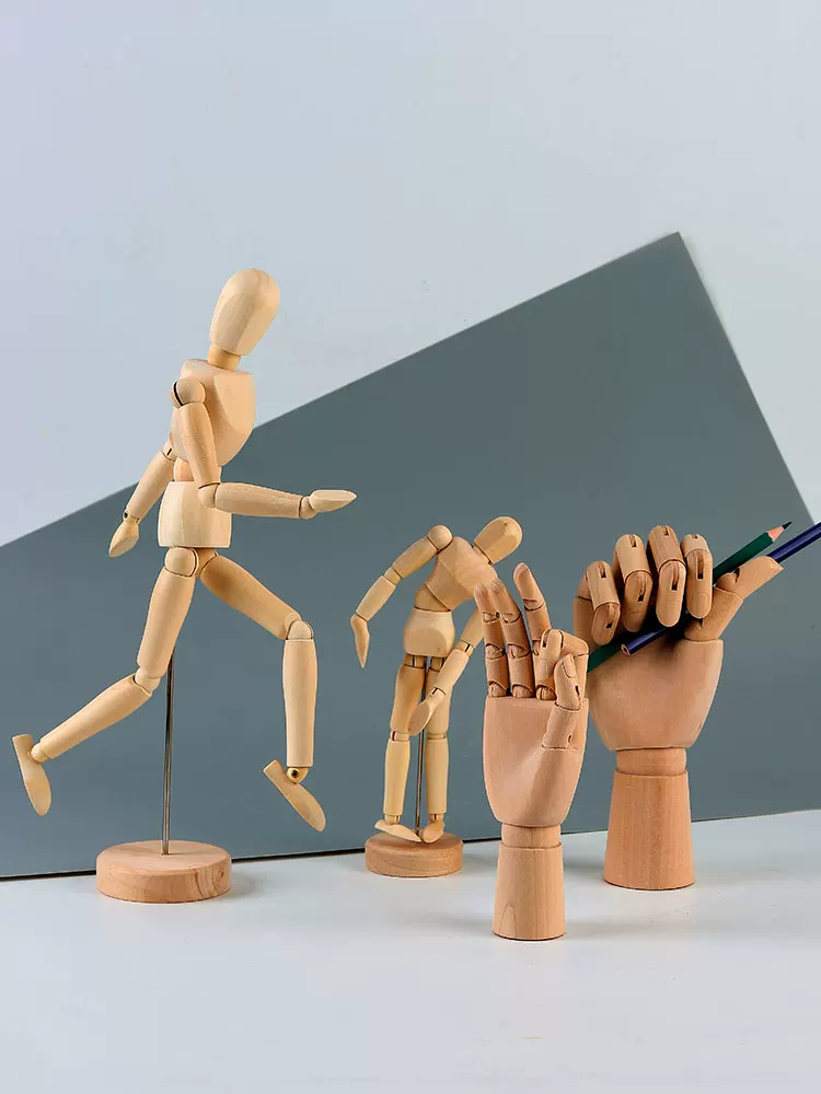 Art wooden movable doll, physiological comics, puppet