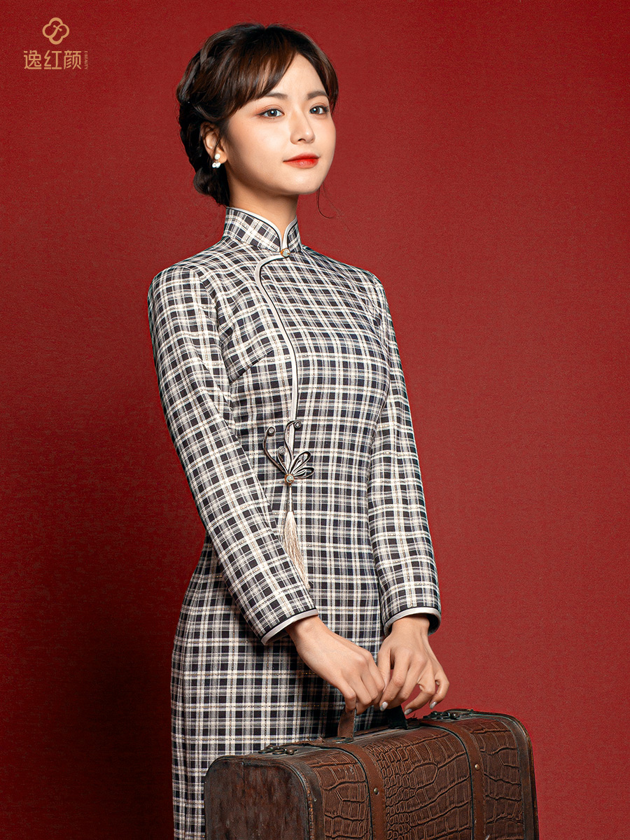 Demi-season velvet retro cheongsam, 2023 years