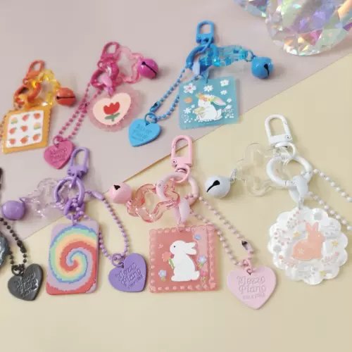 Милые брендовые карточки, брелок, аксессуар, изысканная акриловая креативная подвеска, подарок на день рождения