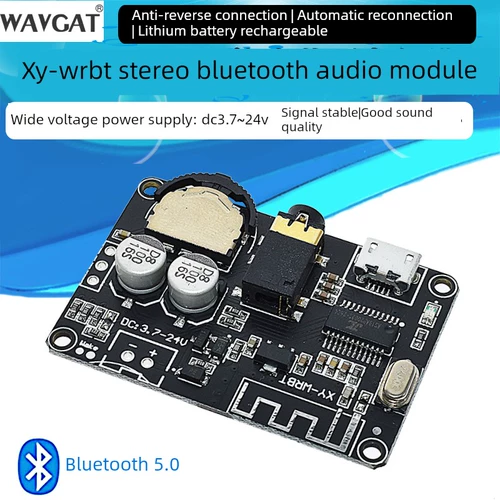 Плата декодера Bluetooth 5,0, стерео аудиомодуль Bluetooth, широкий диапазон напряжения, регулируемый громкоговоритель, усилитель динамика Xy-Wrbt