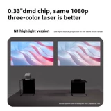 [Государственная субсидия 20%] JMGO N1 трехцветный лазерный проектор сверхвысокой четкости для домашней спальни и гостиной может проецировать стену и экран для домашнего кинотеатра, небольшой портативный PTZ-проектор 2457