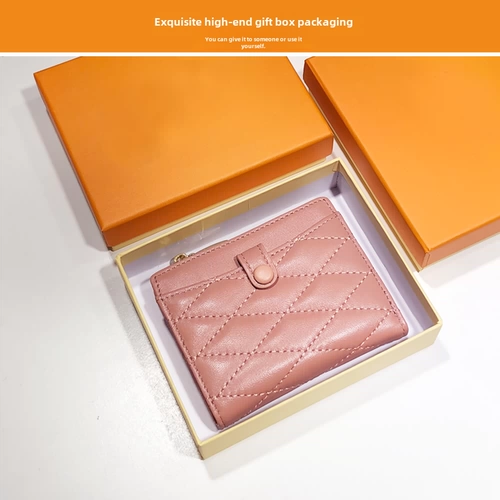 Бумажник, короткая небольшая дизайнерская сумка через плечо, изысканные элитные универсальные монеты, из натуральной кожи