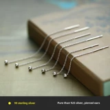 Серьги, серебро 999 пробы