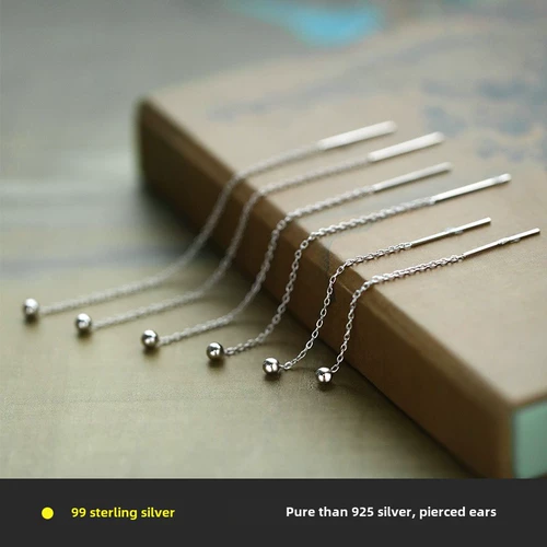 Серьги, серебро 999 пробы