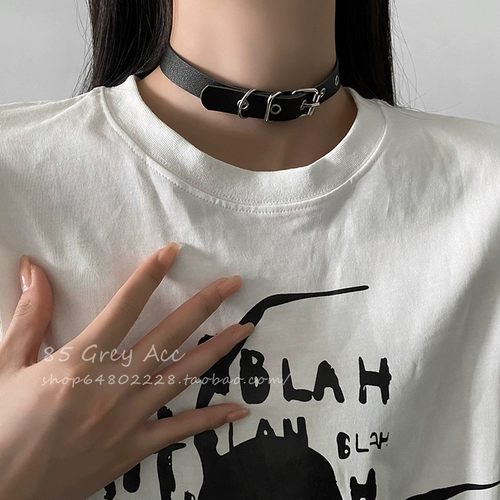 85 градусов серое милое крутое сексуальное ожерелье женское нишевое высококачественное кожаное ожерелье в стиле панк