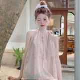 Летняя рубашка с бантиком, футболка без рукавов, китайский стиль