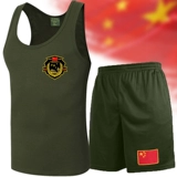 Мужской спортивный дышащий летний жилет без рукавов, зеленый комплект