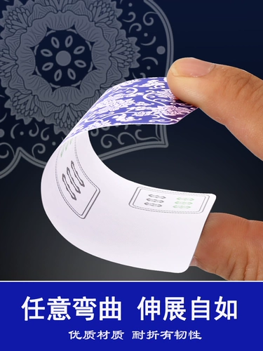 Пластиковые сине-белые маленькие портативные игральные карты для путешествий, увеличенная толщина