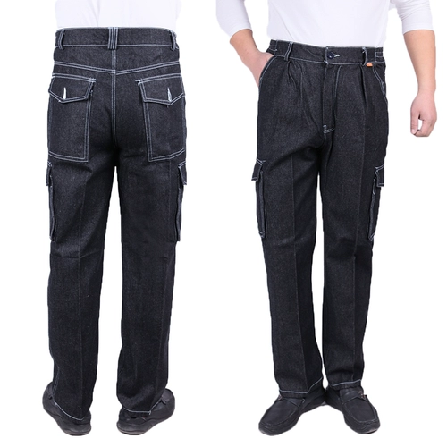 Хлопковые износостойкие джинсовые штаны для работы, рабочая одежда, защита от ожогов