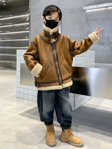 Бархатная демисезонная детская утепленная куртка для мальчиков, подходит для подростков