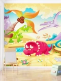Стена ткань на заказ обои спальня детская комната мультфильм анимация фон стены картина спальня стена ткань роспись 2022 Новая