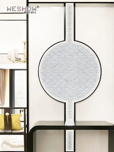 Сянген Джейд Каменная мозаика Фоновая стена плитка новая китайская мраморная гостиная телевизионная стена культурный камень Будда Храм