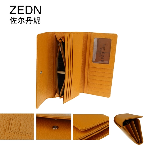 Бумажник, длинная сумка через плечо, кожаный кошелек, из натуральной кожи, в корейском стиле