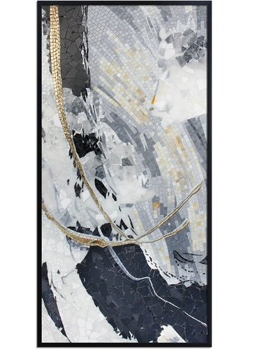 Мозаика, современная и минималистичная золотая инкрустация камня, китайский стиль