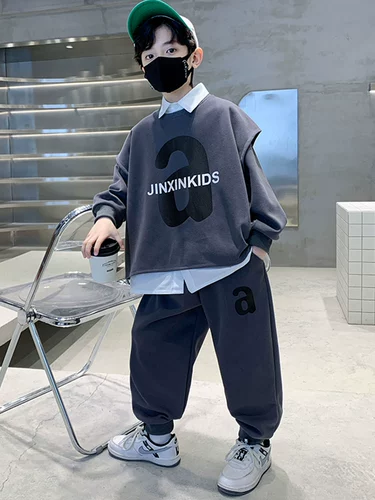 Детская летняя одежда, осенний комплект, толстовка для мальчиков, осенняя, подходит для подростков