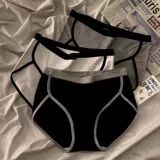 Хлопковое нижнее белье для школьников, сексуальное дышащее белье для коррекции формы бедер, антибактериальные трусы, в корейском стиле, средняя посадка, большой размер