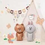 Мультяшный милый детский воздушный шар, вечернее платье, с медвежатами, подарок на день рождения