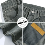 Японские джинсы для отдыха, штаны, оверсайз, свободный прямой крой