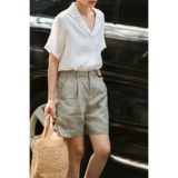 Комфортные дышащие шорты, штаны, высокая талия, свободный прямой крой