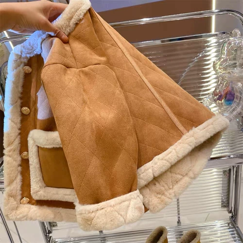 Корейский бархатный лебедь, бархатная зимняя куртка, со снежинками, детская одежда