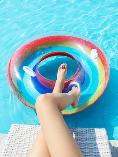 Детский плавательный круг, водная надувная игрушка, блестки для ногтей, популярно в интернете, фламинго, единорог