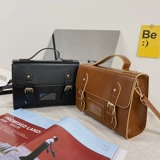 Сумка Cambridge в британском ретро-стиле, сумка в нейтральном стиле, модный портфель в корейском стиле, черная кожаная сумка через плечо для мальчиков