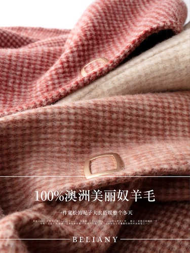 Двусторонное кашемировое длинное элитное шерстяное шерстяное пальто, 2020 года, средней длины